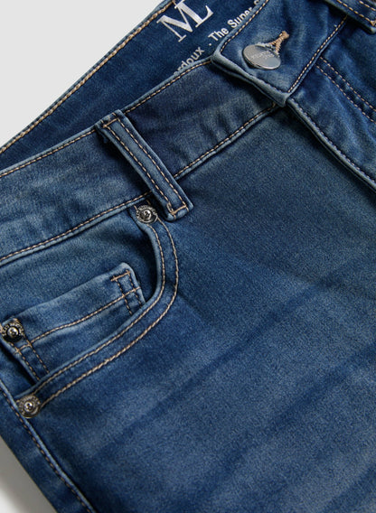 Women Slim Leg Jeans Dark Blue | Melanie Lyne