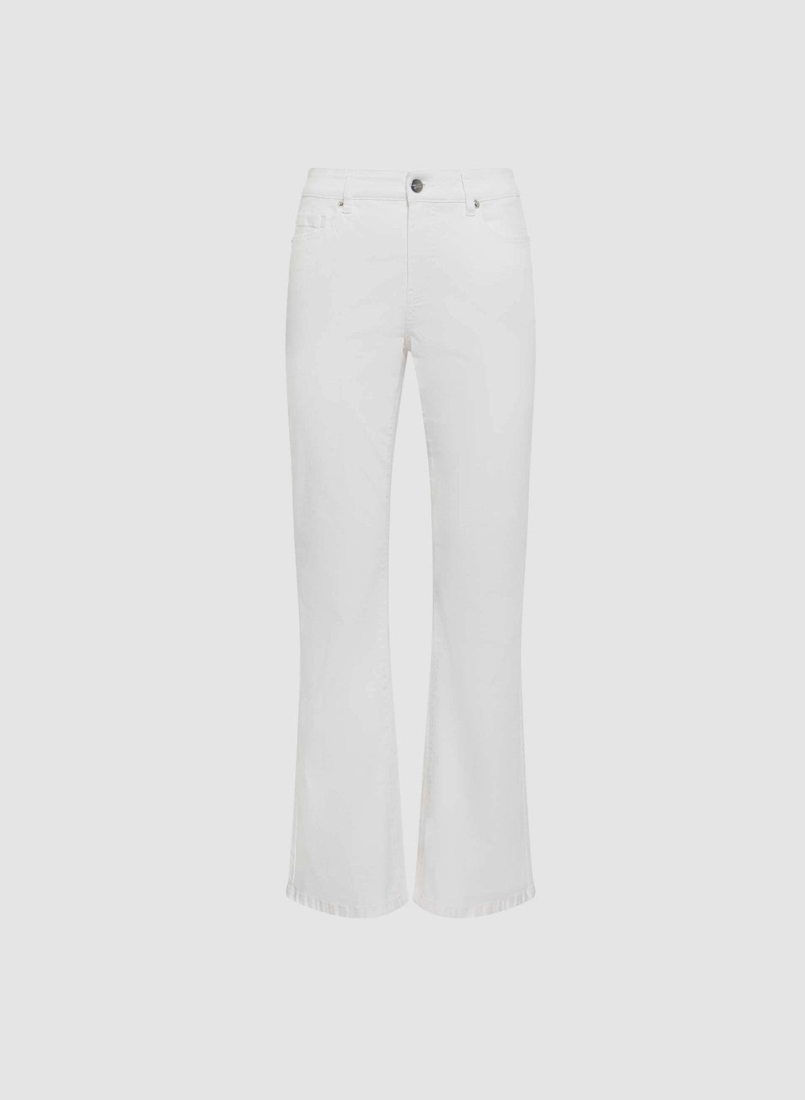 Women Flare Leg Denim Pants White | Melanie Lyne