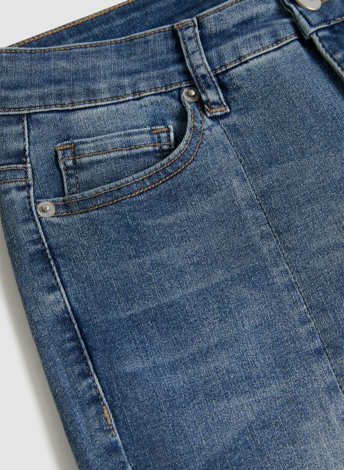 Women Cropped Slit-Hem Jeans Medium Blue | Melanie Lyne