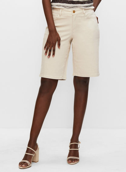 Women Denim Bermuda Shorts Stone | Melanie Lyne