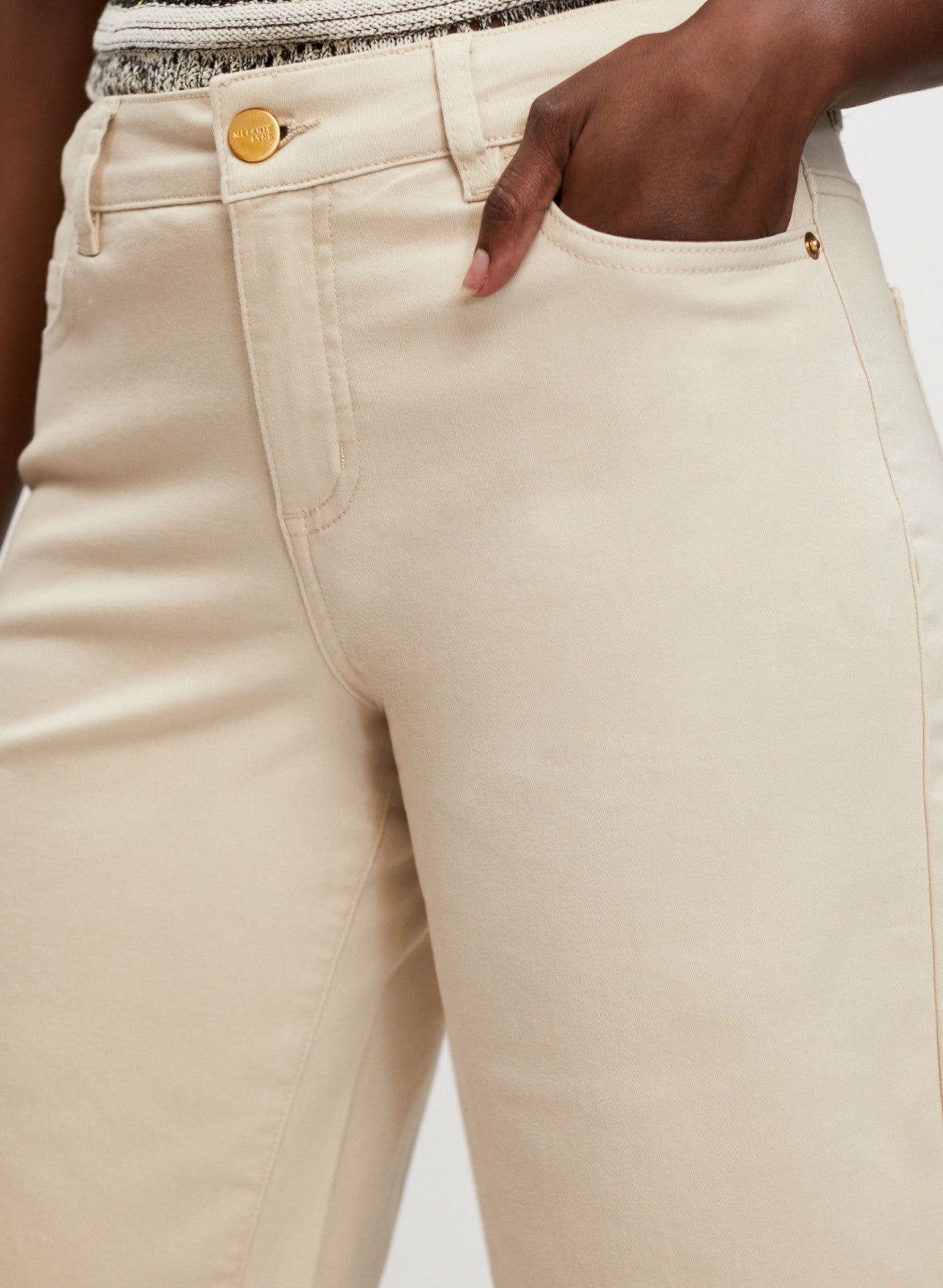 Women Denim Bermuda Shorts Stone | Melanie Lyne