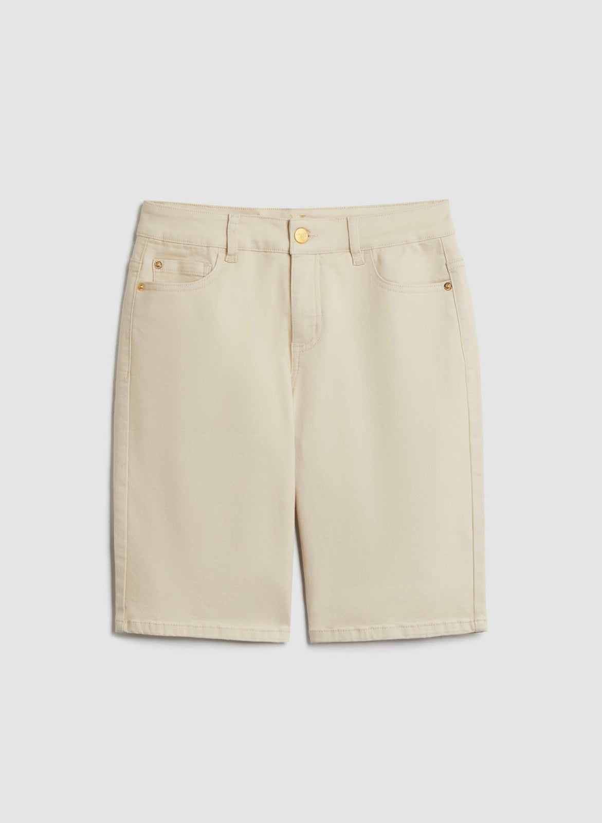 Women Denim Bermuda Shorts Stone | Melanie Lyne