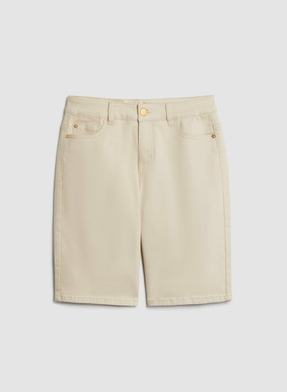 Women Denim Bermuda Shorts Stone | Melanie Lyne