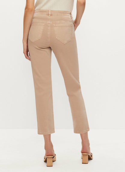 Women Straight Leg Denim Capris Light Chardonnay | Melanie Lyne