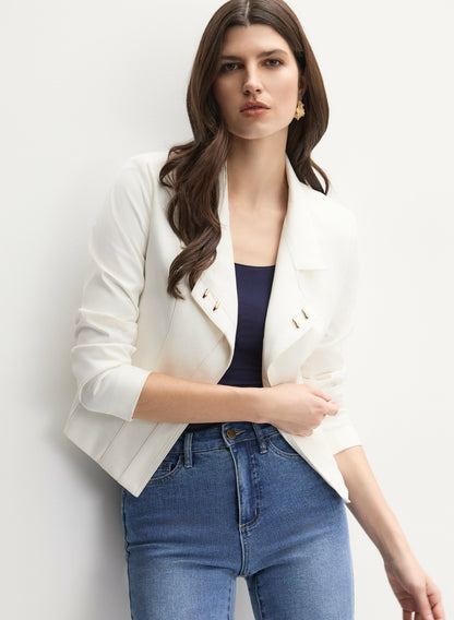 Women Vex - Stud Detail Jacket Ivory | Melanie Lyne