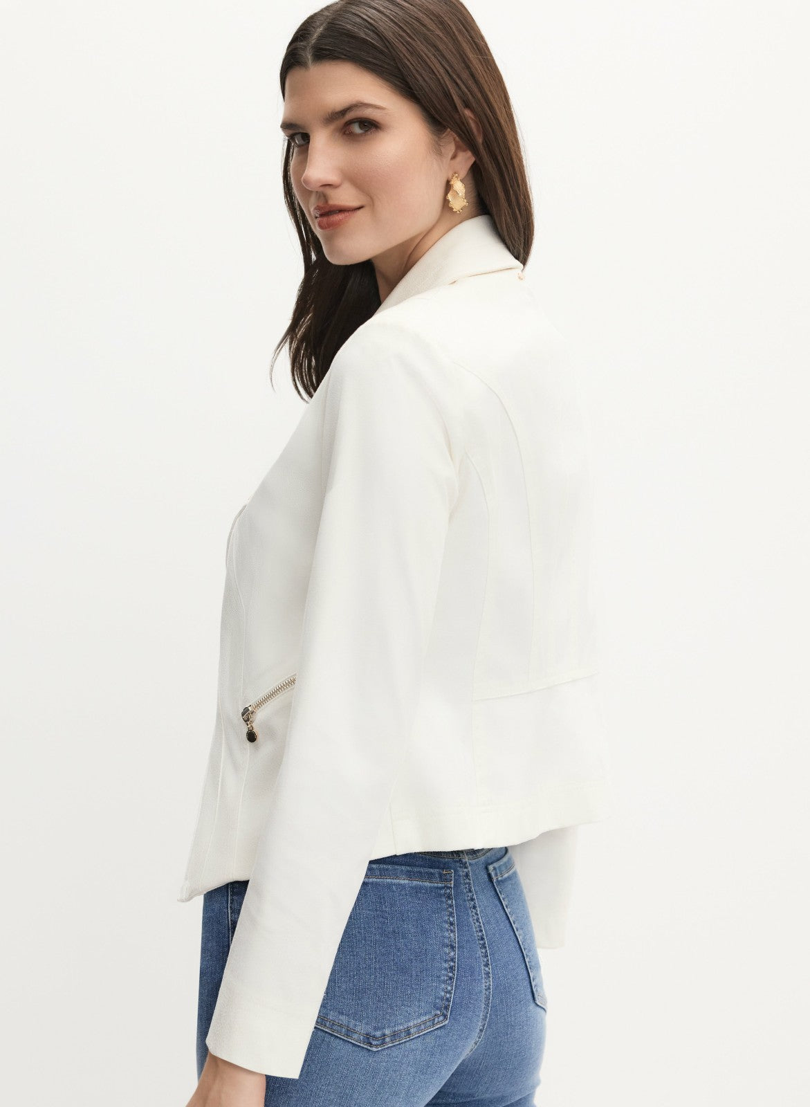 Women Vex - Stud Detail Jacket Ivory | Melanie Lyne