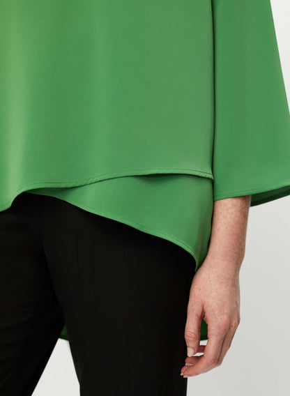 Women Layered Effect Asymmetric Blouse Apple Green | Melanie Lyne