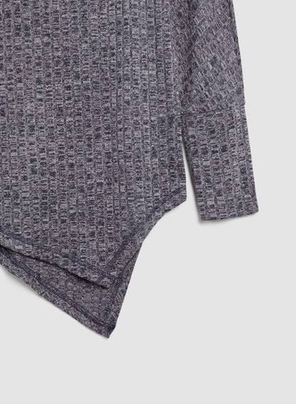 Women Asymmetrical Melange Knit Tunic Night Sky | Melanie Lyne