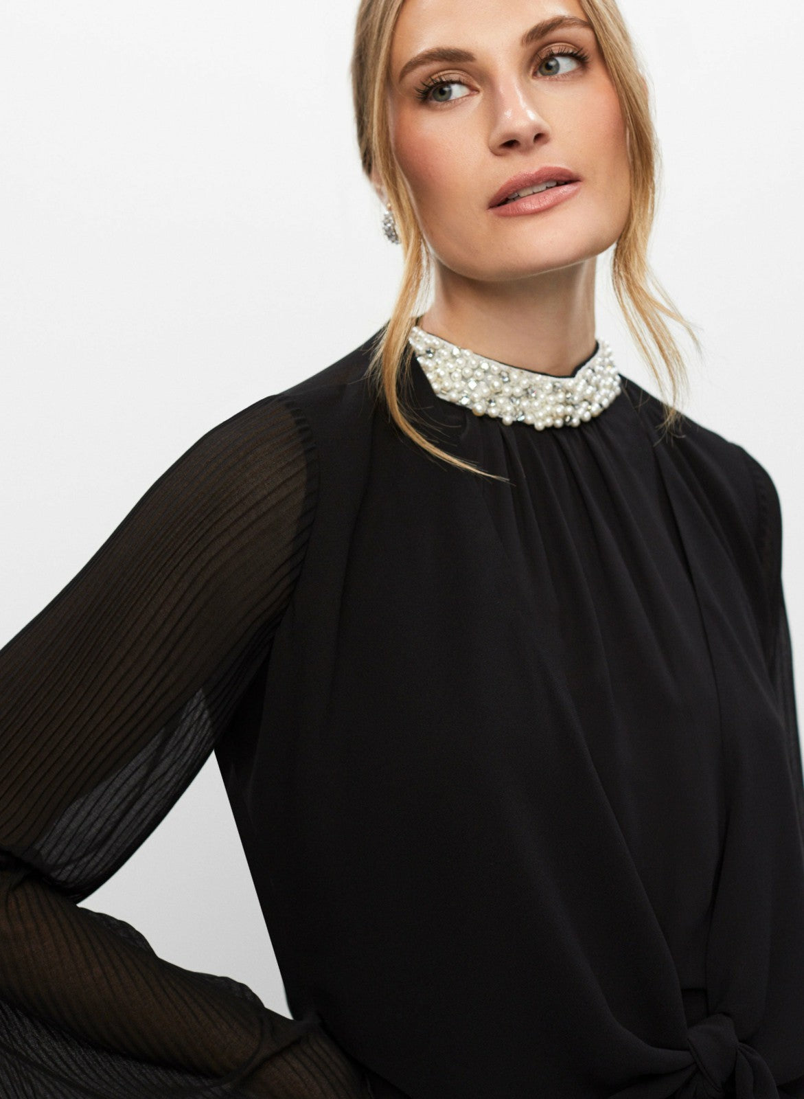Women Tie Front Bolero Black | Melanie Lyne