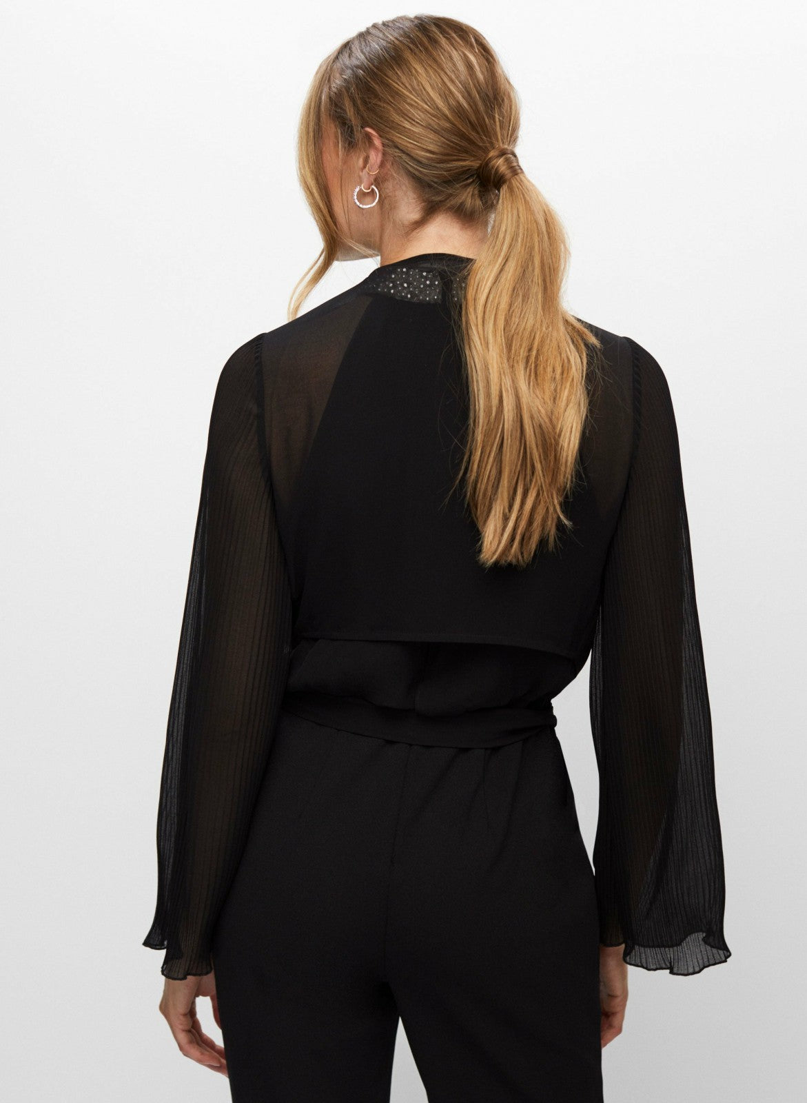 Women Tie Front Bolero Black | Melanie Lyne