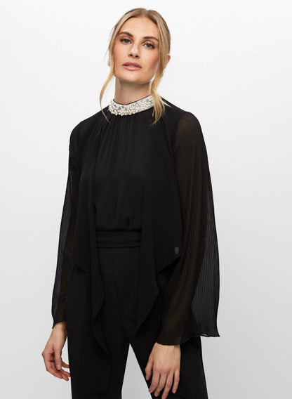 Women Tie Front Bolero Black | Melanie Lyne