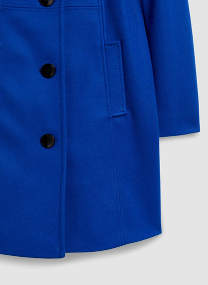 Women Stretch Wool Blend Coat Royal Blue | Melanie Lyne