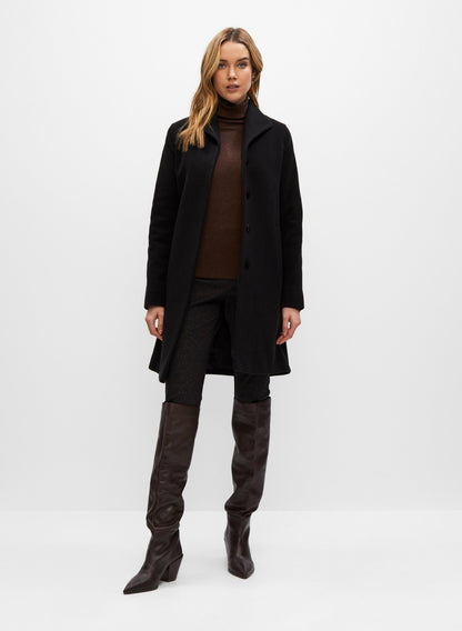 Women Mallia - Wool Blend Coat Black | Melanie Lyne