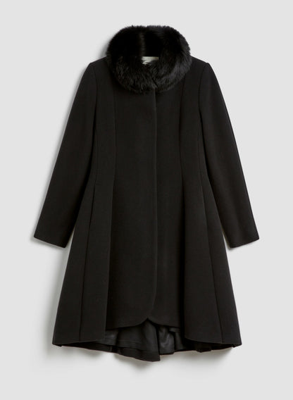 Women Mallia - Wool & Cashmere Blend Coat Black | Melanie Lyne
