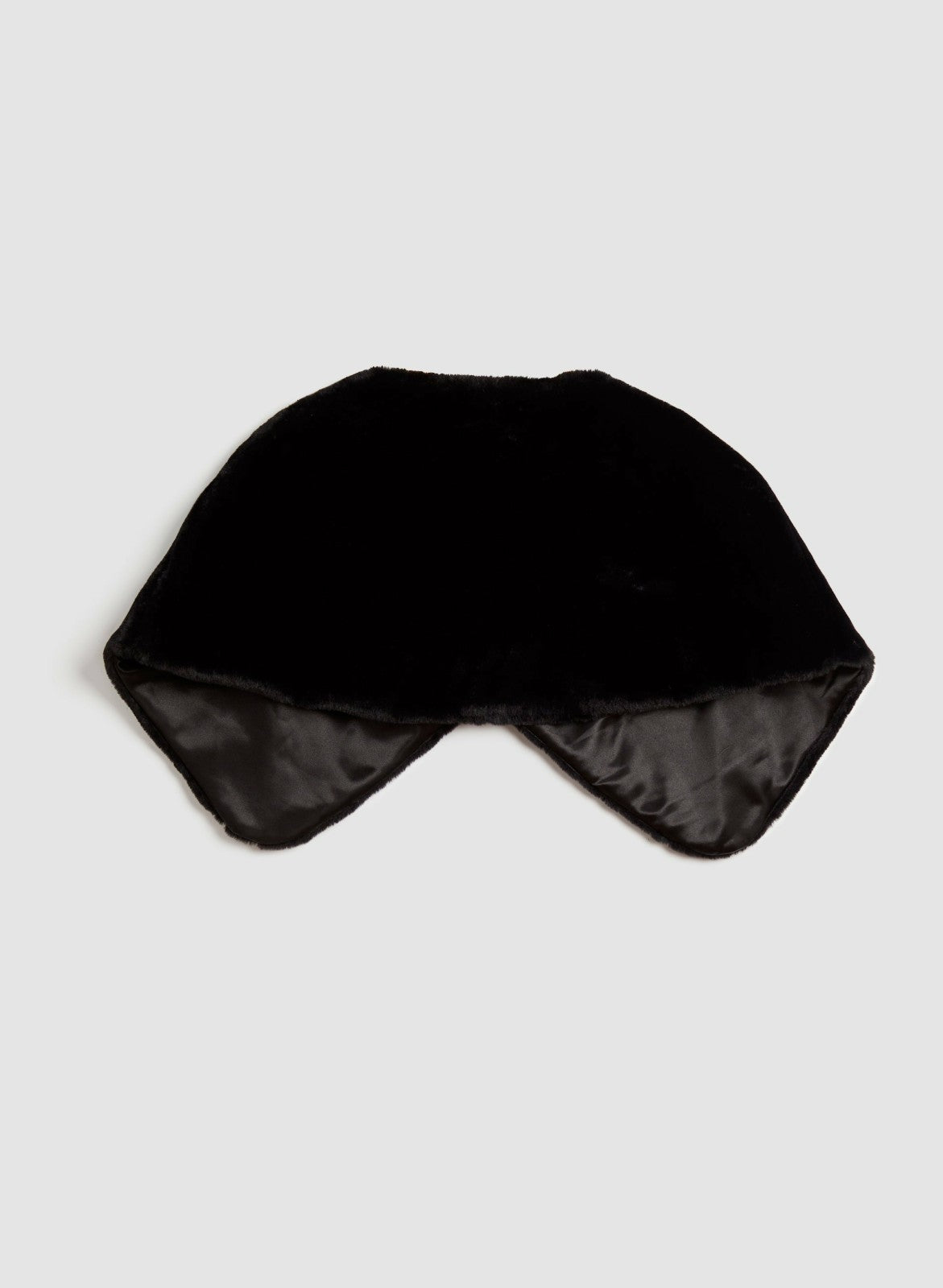 Women Faux Fur Brooch Detail Wrap Black | Melanie Lyne