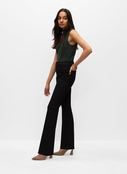 Women Flare Leg Jeans Black | Melanie Lyne