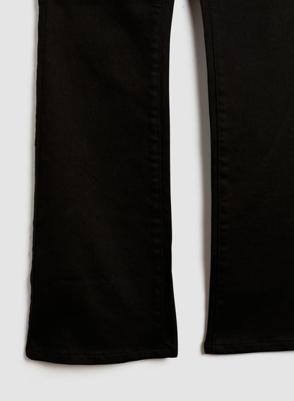 Women Flare Leg Jeans Black | Melanie Lyne