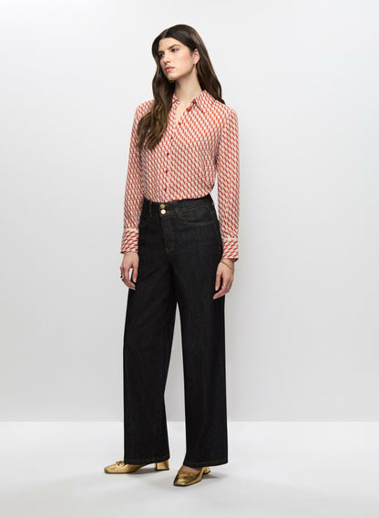 Women Wide Leg Jeans Rinse Tint | Melanie Lyne
