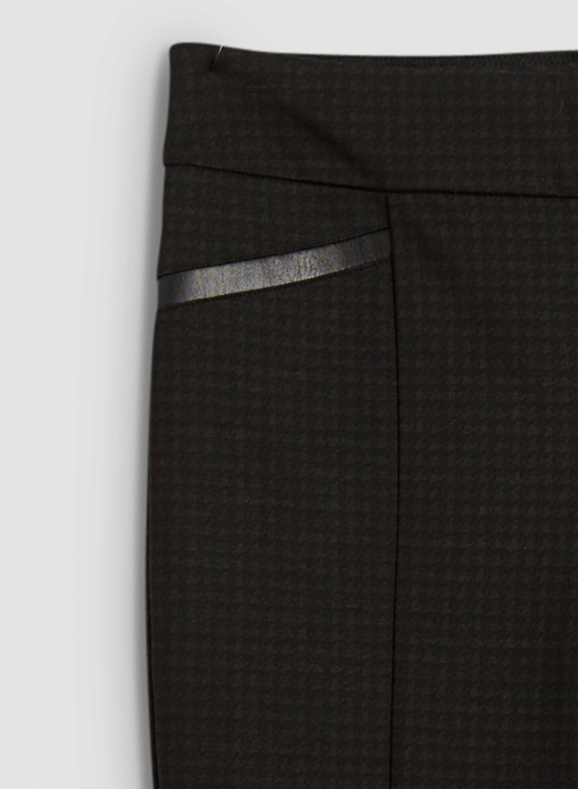 Women Madison Houndstooth Pull-On Pants Black Pattern | Melanie Lyne