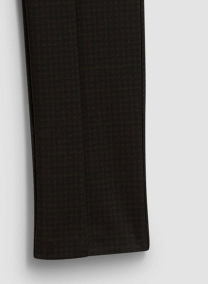 Women Madison Houndstooth Pull-On Pants Black Pattern | Melanie Lyne