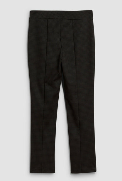 Women Madison Houndstooth Pull-On Pants Black Pattern | Melanie Lyne