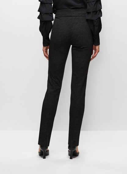 Women Madison Pull-On Abstract Print Pants Black Pattern | Melanie Lyne
