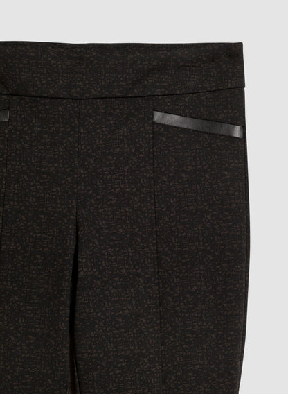 Women Madison Pull-On Abstract Print Pants Black Pattern | Melanie Lyne