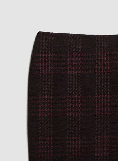 Women Ottoman Plaid Print Skirt Black Pattern | Melanie Lyne