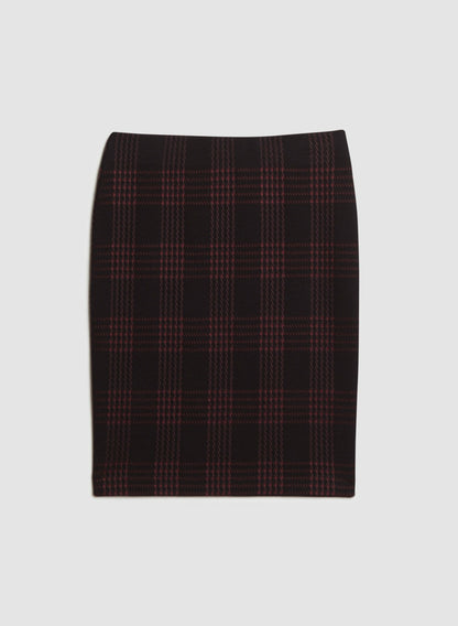 Women Ottoman Plaid Print Skirt Black Pattern | Melanie Lyne