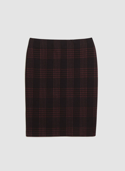 Women Ottoman Plaid Print Skirt Black Pattern | Melanie Lyne