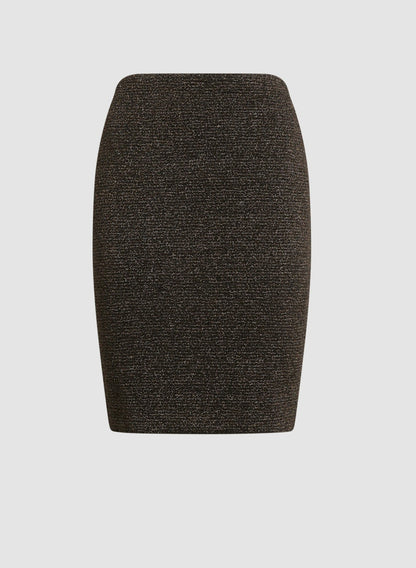 Women Pull-On Ottoman Pencil Skirt Black | Melanie Lyne