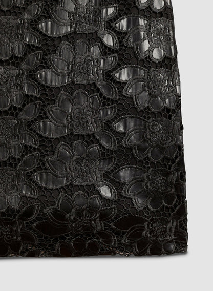 Women Floral Lace Skirt Black | Melanie Lyne