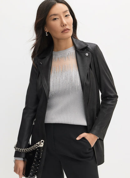 Women Vex - Faux Suede Redingote Black | Melanie Lyne