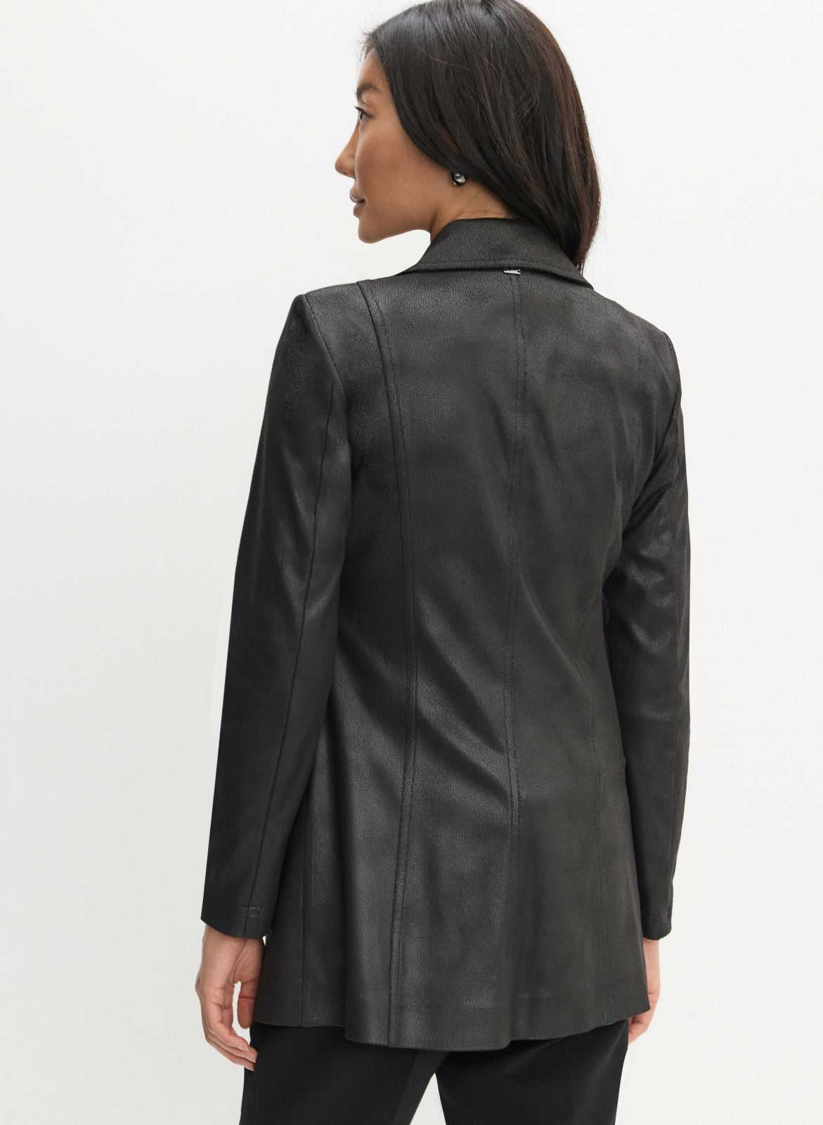 Women Vex - Faux Suede Redingote Black | Melanie Lyne