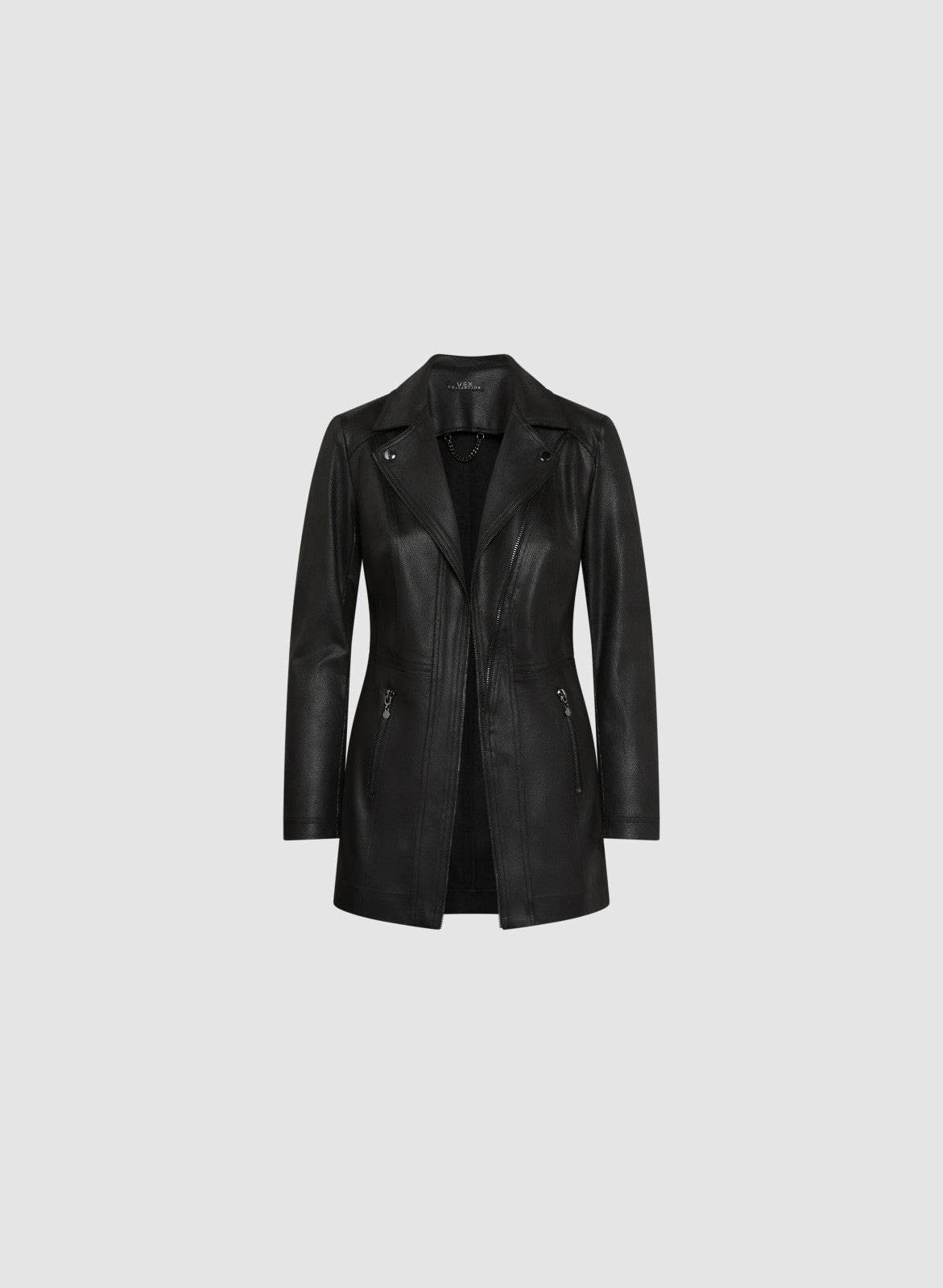 Women Vex - Faux Suede Redingote Black | Melanie Lyne