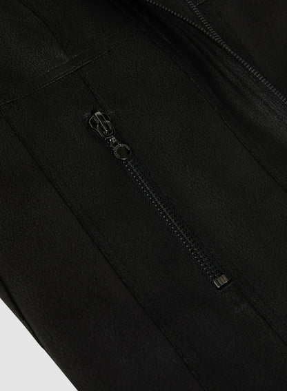 Women Vex - Faux Suede Redingote Black | Melanie Lyne