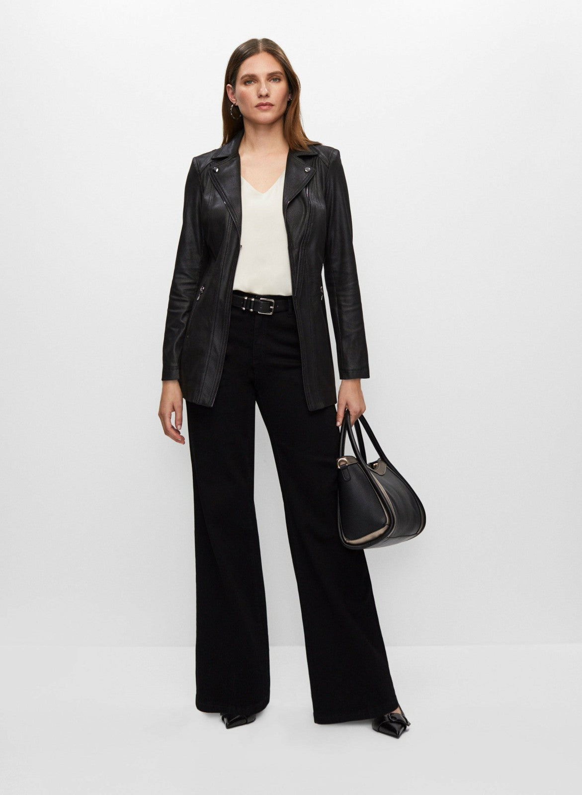 Women Vex - Faux Suede Redingote Black | Melanie Lyne