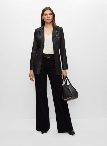 Women Vex - Faux Suede Redingote Black | Melanie Lyne