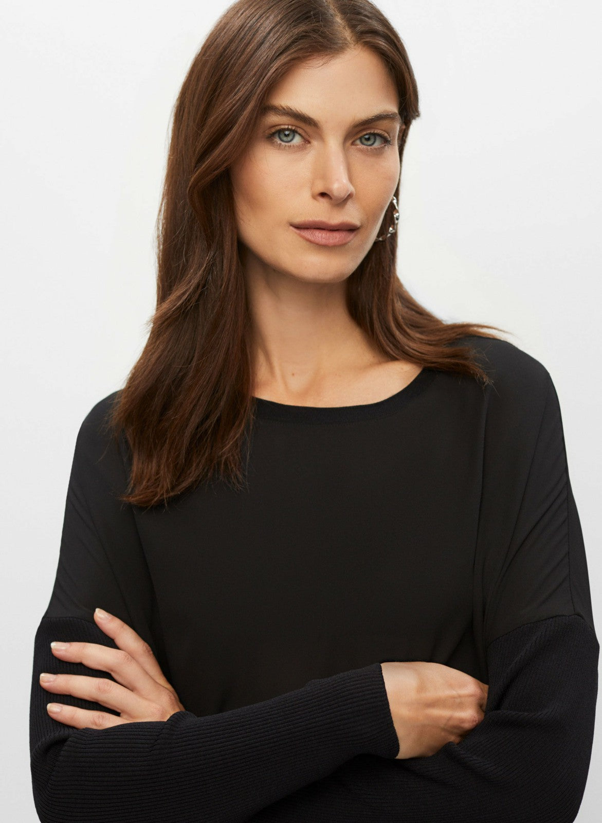 Women High-Low Tunic Top Black | Melanie Lyne
