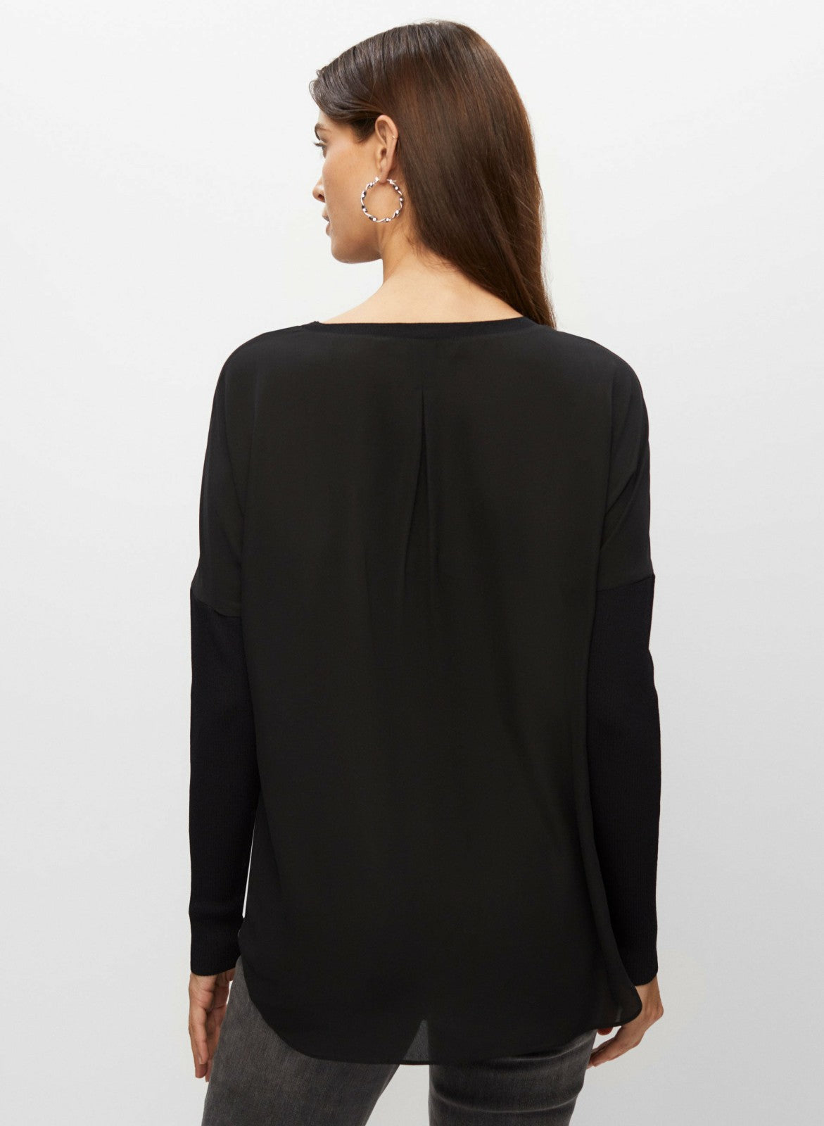 Women High-Low Tunic Top Black | Melanie Lyne