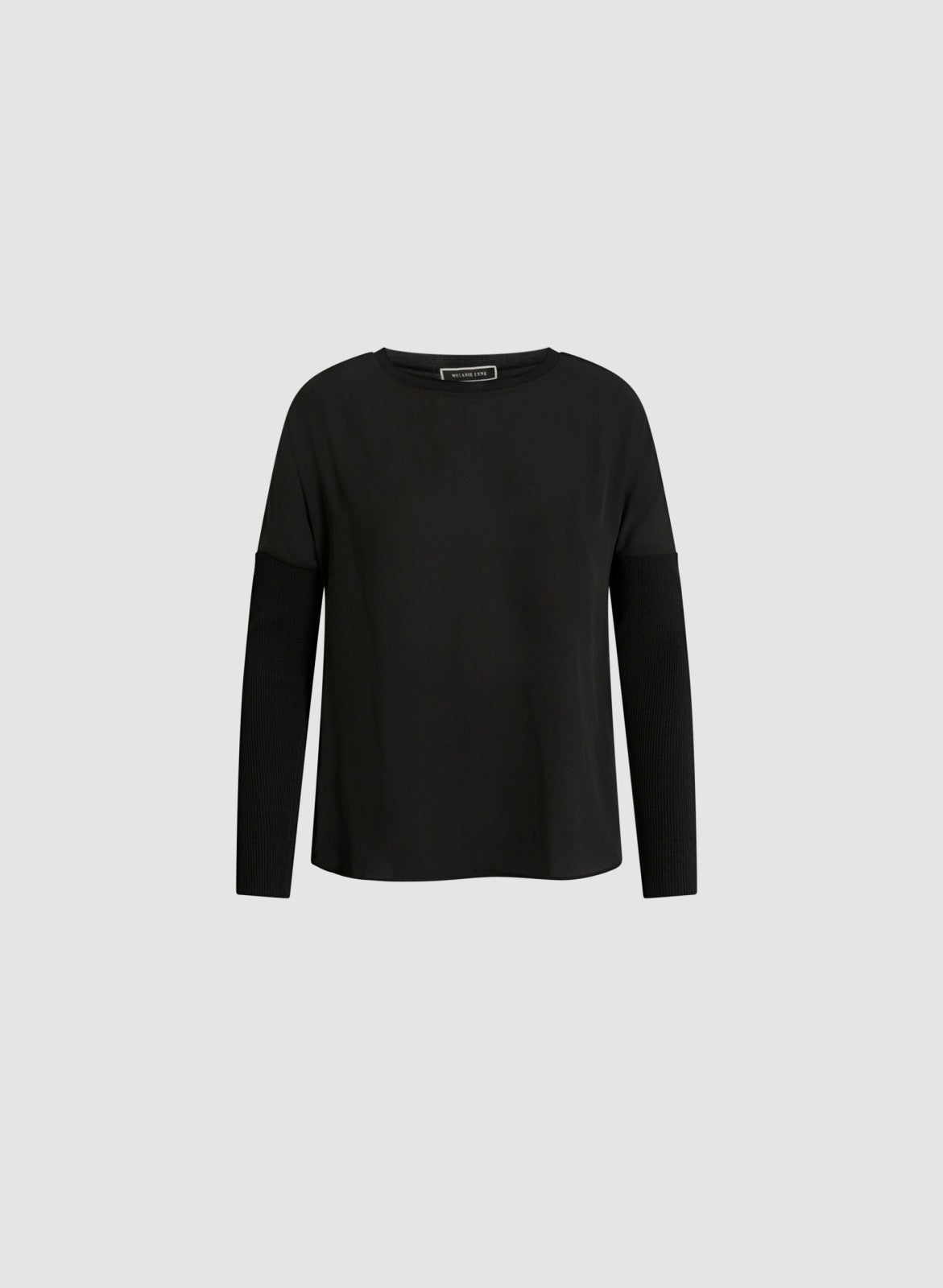 Women High-Low Tunic Top Black | Melanie Lyne