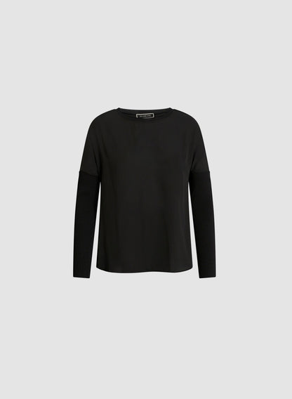 Women High-Low Tunic Top Black | Melanie Lyne