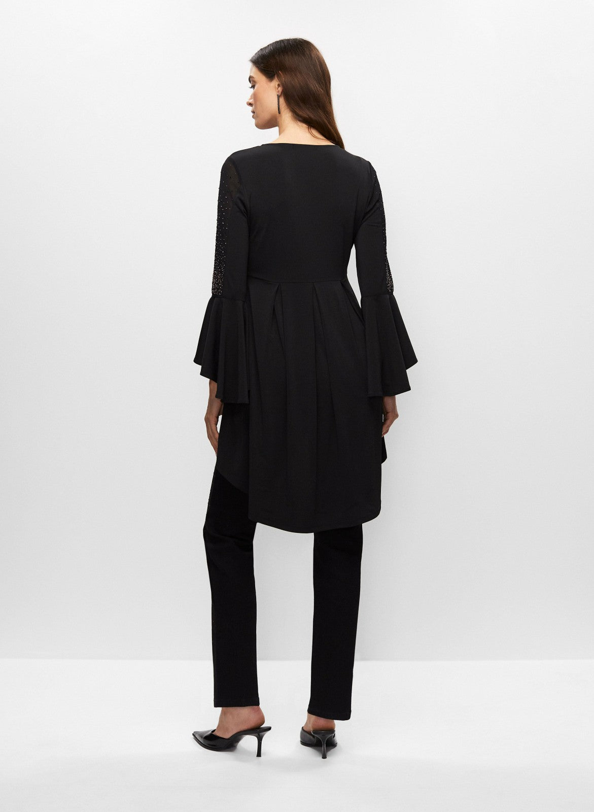Women Bell Sleeve Tunic Black | Melanie Lyne