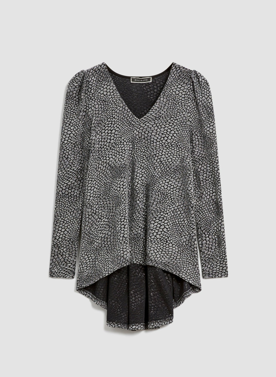 Women Asymmetric Animal Print Tunic Black Pattern | Melanie Lyne