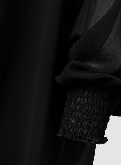 Women High-Low Chiffon Tunic Black | Melanie Lyne