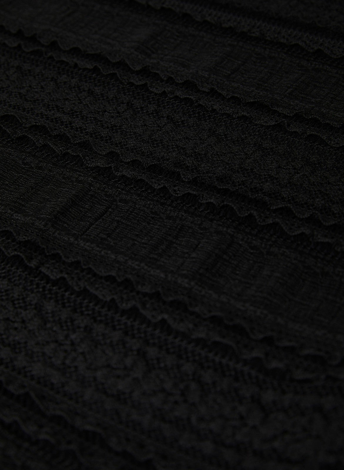 Women Ruffle Lace Long Sleeve Top Black | Melanie Lyne