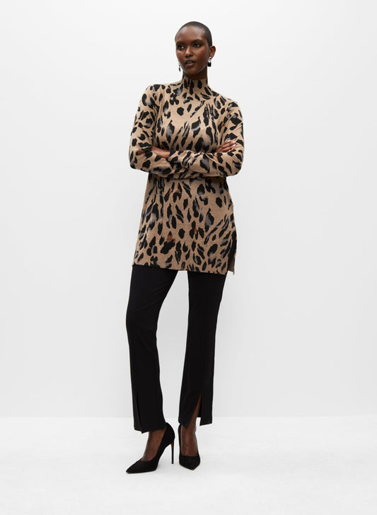 Women Leopard Print Tunic Light Brandy | Melanie Lyne