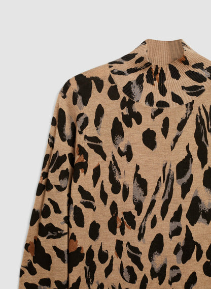 Women Leopard Print Tunic Light Brandy | Melanie Lyne