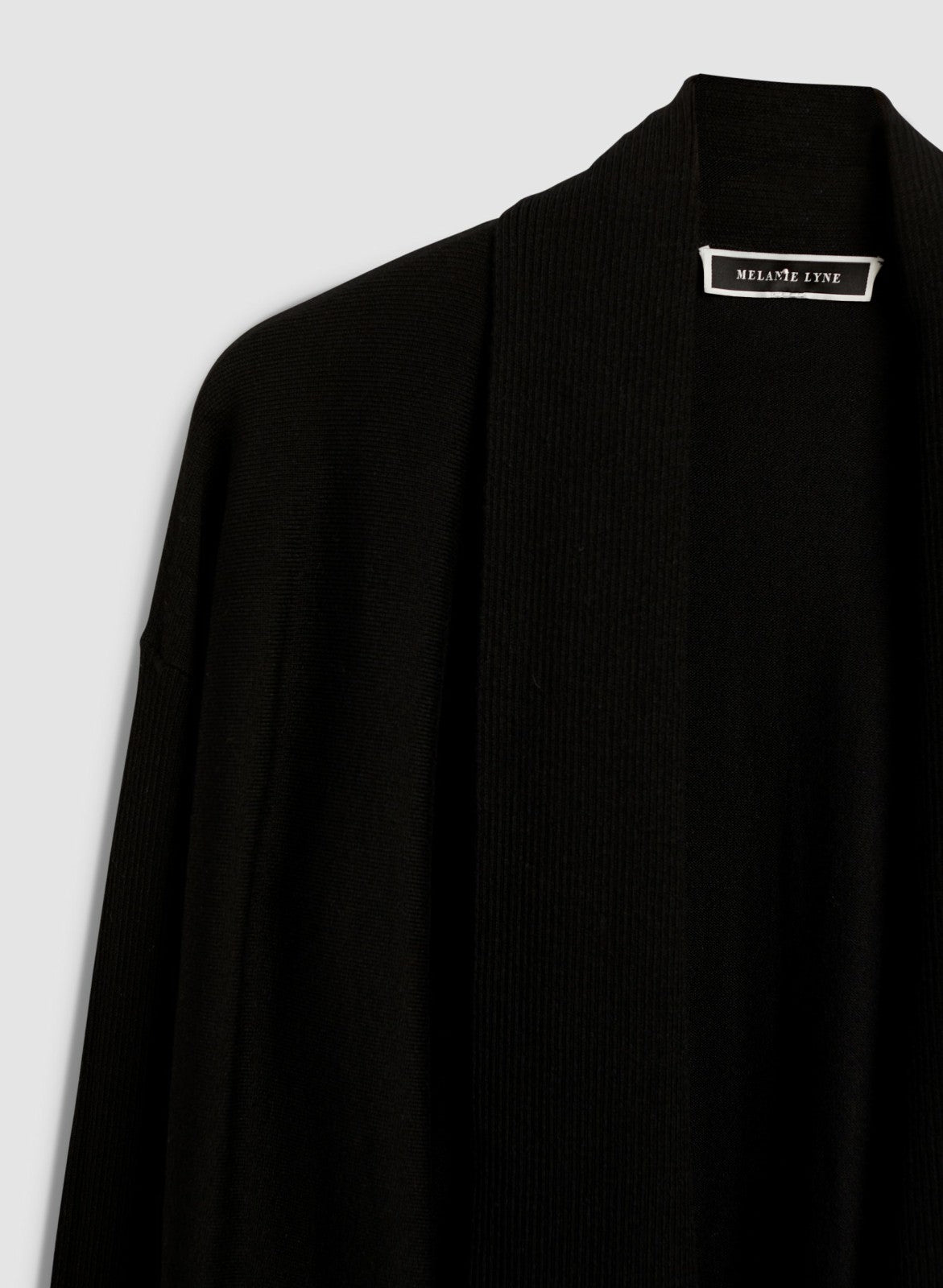 Women Asymmetrical Cashmere Blend Cardigan Black | Melanie Lyne