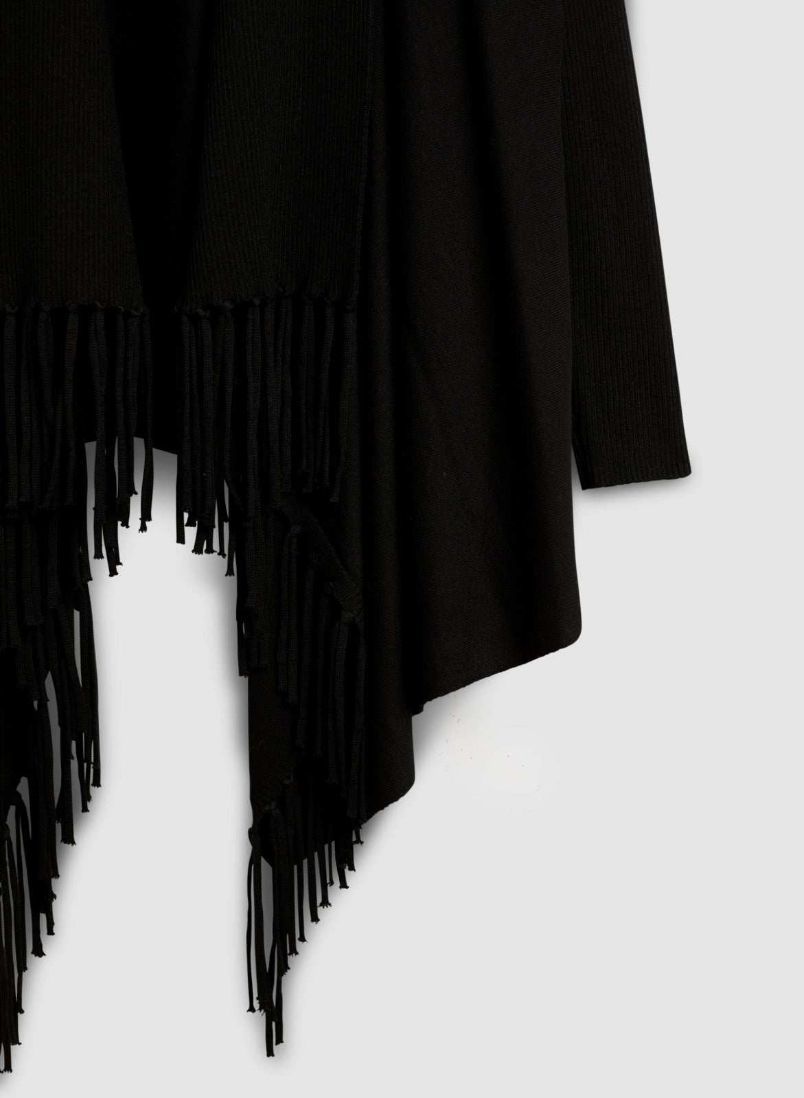 Women Asymmetrical Cashmere Blend Cardigan Black | Melanie Lyne